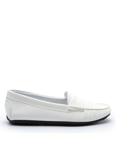 Mocassin Unisexe Vegan Léger avec Semelle en Caoutchouc - TONY Suede (blanc) - NOAH Vegan Shoes